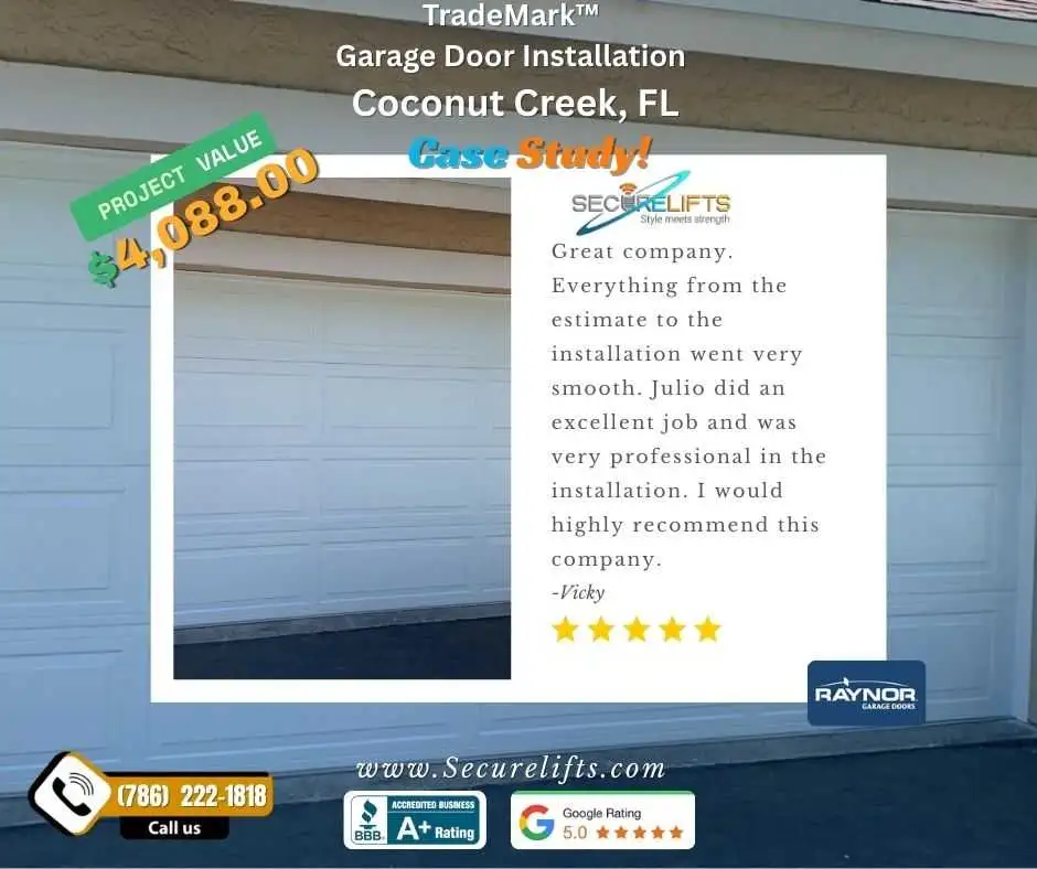 Coconut Creek garage door installation
