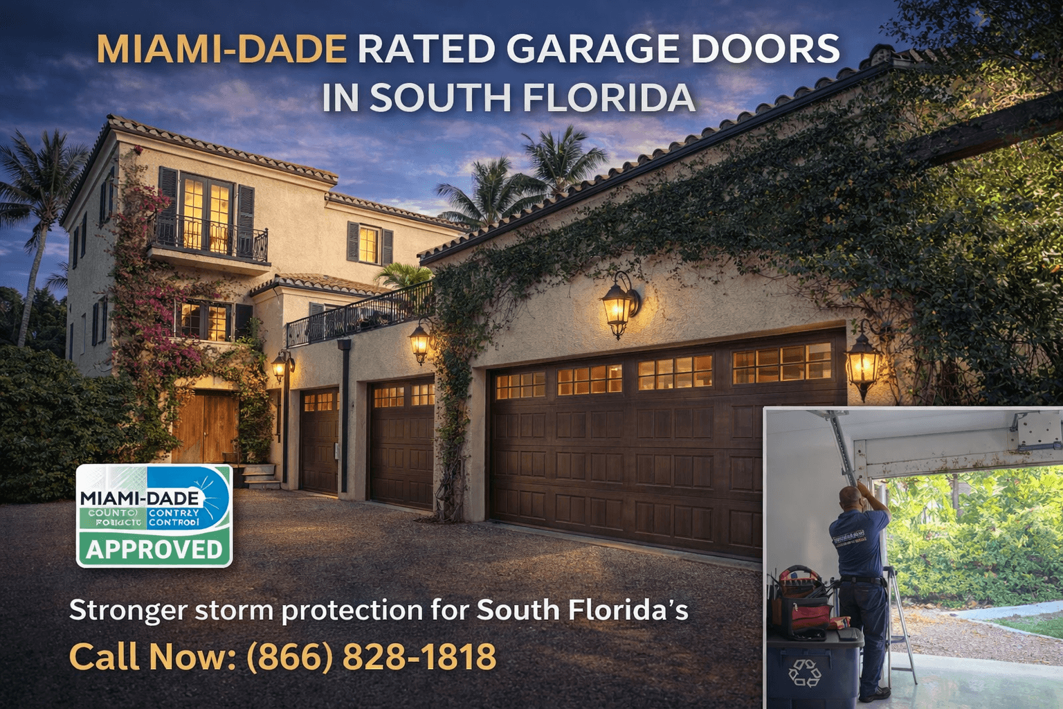 Miami-Dade Rated Garage Doors in Stuart