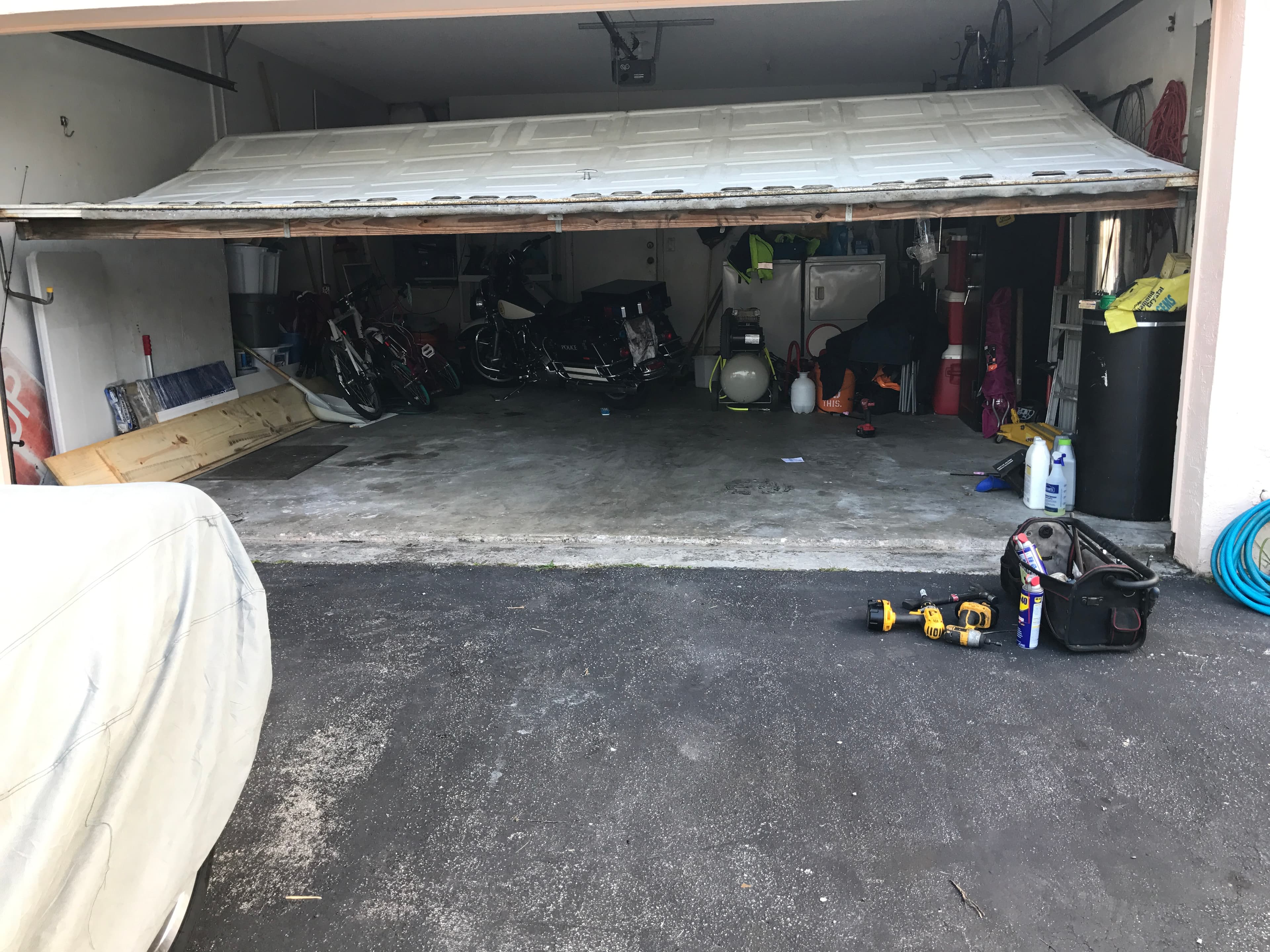 Off-track garage door repair in South Florida