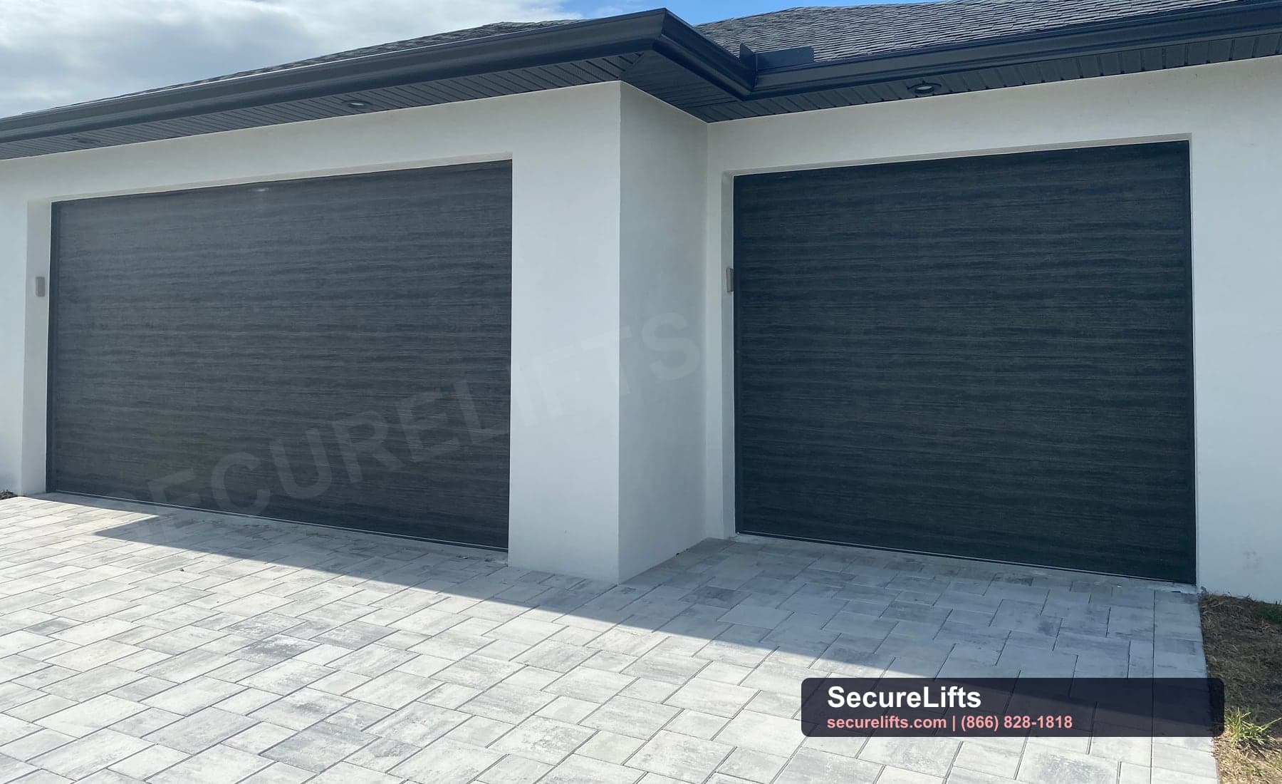 Miami-Dade rated garage doors installed by SecureLifts in South Florida with premium residential design and storm-ready protection